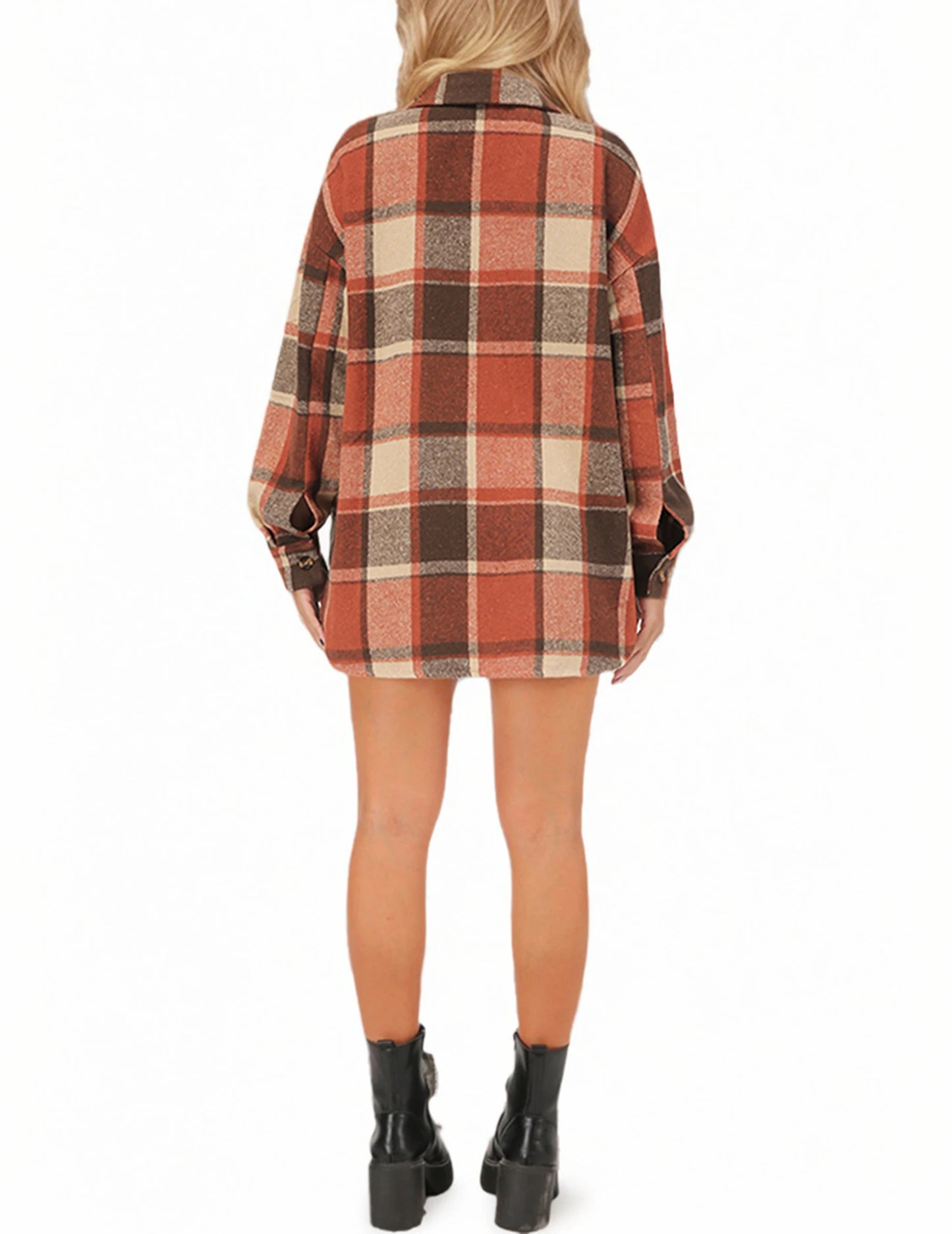 Women's Chequered Shirt Jacket
