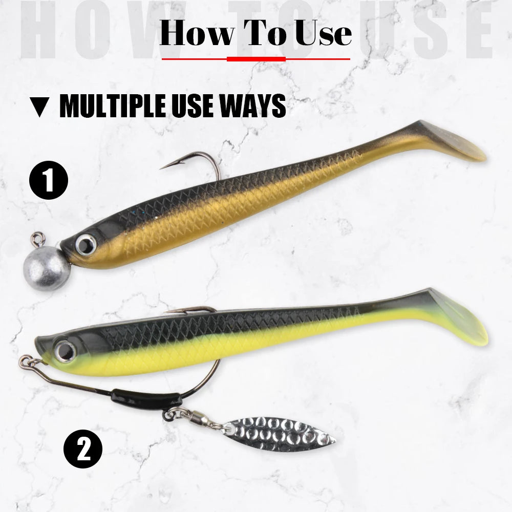 Plastic Bass Fishing Lure