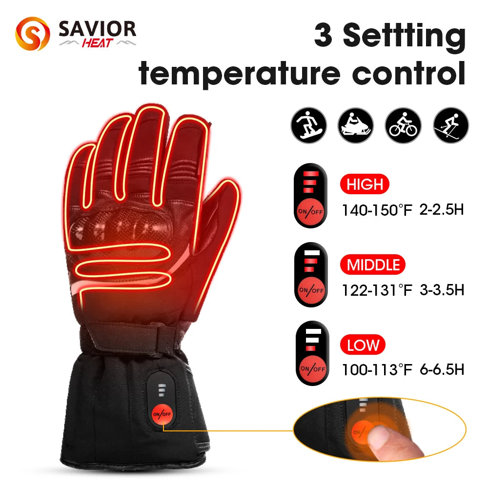 100% Waterproof Heated Gloves