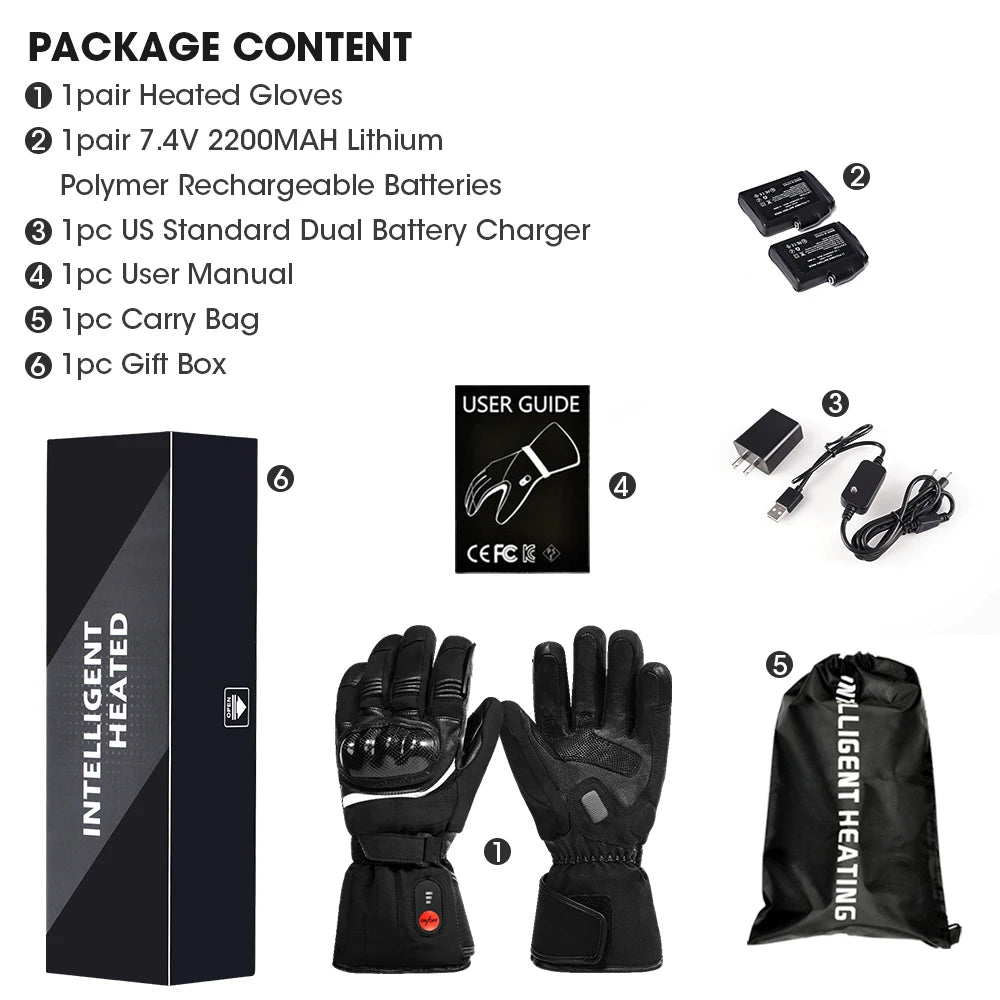 100% Waterproof Heated Gloves