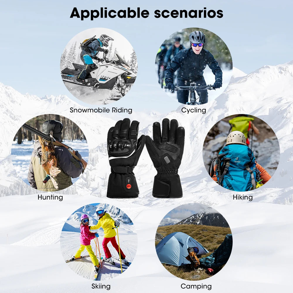 100% Waterproof Heated Gloves