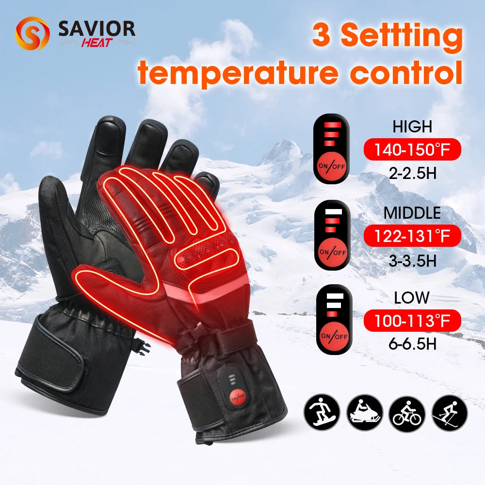 100% Waterproof Heated Gloves